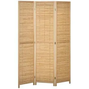 3 Panel Room Divider Bamboo Portable Folding, 5.5' Tall Natural | Privacy Screens, Hand-Woven Double Side, Partition Wall Dividers, for Home Office 3 Panel Room Divider Bamboo Portable Folding, 5.5' Tall Natural | Privacy Screens, Hand-Woven Double Side, Partition Wall Dividers, for Home Office