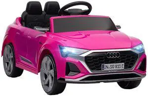 Qaba Audi Q8 e-tron Sportback Licensed 12V Kids Ride on Car Music Pink | Battery Powered Kids Electric Car, Remote Control, 4 Spring Suspension Wheels, Soft Start, LED Headlights, Horn Qaba Audi Q8 e-tron Sportback Licensed 12V Kids Ride on Car Music Pink | Battery Powered Kids Electric Car, Remote Control, 4 Spring Suspension Wheels, Soft Start, LED Headlights, Horn