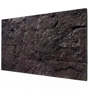 8-Pack 3D Faux Stone Wall Panels Water-Resistant 4' x 2' Black | Lightweight Polyurethane Panels, for Interior and Exterior Accent Walls, Cover 61.8 Sq.Ft., 1" Thick 8-Pack 3D Faux Stone Wall Panels Water-Resistant 4' x 2' Black | Lightweight Polyurethane Panels, for Interior and Exterior Accent Walls, Cover 61.8 Sq.Ft., 1" Thick