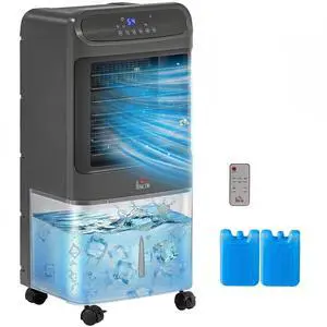 32" Evaporative Air Cooler, 3.2 Gal Water Tank Swamp Cooler Black | 3-in-1 Ice Cooling Fan, Portable, 60° Oscillation, Humidifier, Remote, for Home Office, 3 Modes, 3 Speeds, 12H Timer 32" Evaporative Air Cooler, 3.2 Gal Water Tank Swamp Cooler Black | 3-in-1 Ice Cooling Fan, Portable, 60° Oscillation, Humidifier, Remote, for Home Office, 3 Modes, 3 Speeds, 12H Timer