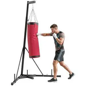 Punching Bag with Stand for Adults 72.8" 90.9" | Freestanding Boxing Stand, Canvas Sandbag, Stable Triangular Base, 1" Weight Plate Storage, Home Gym MMA, Height Adjustable Punching Bag with Stand for Adults 72.8" 90.9" | Freestanding Boxing Stand, Canvas Sandbag, Stable Triangular Base, 1" Weight Plate Storage, Home Gym MMA, Height Adjustable