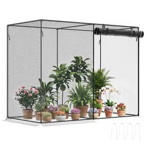 6' x 3' x 5' Crop Cage, Plant Protection Tent, Black | Zippered Doors, for Vegetable Garden Backyard Outdoor Use 6' x 3' x 5' Crop Cage, Plant Protection Tent, Black | Zippered Doors, for Vegetable Garden Backyard Outdoor Use