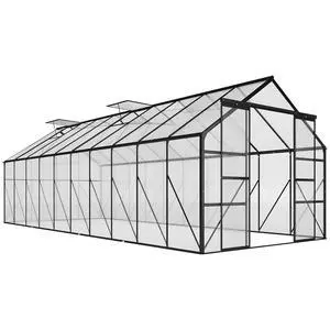 20' x 8' Polycarbonate Greenhouse Walk-in Aluminum Frame Clear | Garden Greenhouse Kit, Adjustable Roof Vent, Rain Gutter, Sliding Door, Backyard, Patio 20' x 8' Polycarbonate Greenhouse Walk-in Aluminum Frame Clear | Garden Greenhouse Kit, Adjustable Roof Vent, Rain Gutter, Sliding Door, Backyard, Patio