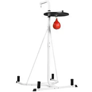 2-in-1 Punching Bag Stand Weighted Base Speed Bag, White | Heavy Bag Stand, Freestanding, Adjustable Height, for Home Gym 2-in-1 Punching Bag Stand Weighted Base Speed Bag, White | Heavy Bag Stand, Freestanding, Adjustable Height, for Home Gym
