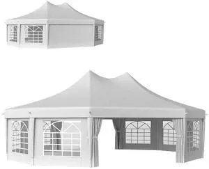 29 x 21 ft Party Tent Heavy Duty with Sidewalls White | Event Tent, 2 Doors, 6 Windows, Outdoor Gazebo Shelter, for Wedding, Party 29 x 21 ft Party Tent Heavy Duty with Sidewalls White | Event Tent, 2 Doors, 6 Windows, Outdoor Gazebo Shelter, for Wedding, Party