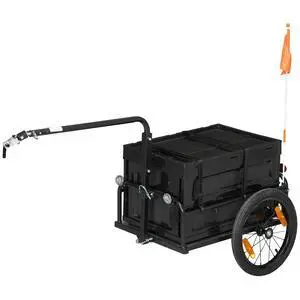 Bike Cargo Trailer Removable Storage Box Bottom | Bicycle Trailer Wagon Cart, Quick Release 16" Wheels, Safe Reflectors Bike Cargo Trailer Removable Storage Box Bottom | Bicycle Trailer Wagon Cart, Quick Release 16" Wheels, Safe Reflectors