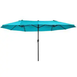 Extra Large 15 ft Patio Umbrella with Crank Handle | Double-Sided Wide Outdoor Umbrella, Air Vents, Backyard, Deck, Pool, Market Extra Large 15 ft Patio Umbrella with Crank Handle | Double-Sided Wide Outdoor Umbrella, Air Vents, Backyard, Deck, Pool, Market