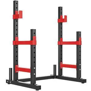 Adjustable Squat Rack Bench Press Weight Plate Holders | Heavy Duty Steel Barbell Stand, for Weight Lifting, Home Gym Strength Training, 660lbs Max Load Adjustable Squat Rack Bench Press Weight Plate Holders | Heavy Duty Steel Barbell Stand, for Weight Lifting, Home Gym Strength Training, 660lbs Max Load