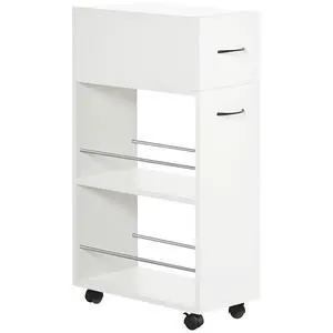 3- Tier Slim Storage Cart Narrow Kitchen Cart on Wheels | Rolling Design, Slide Out Side Utility, Bathroom, Laundry, for Small Place 3- Tier Slim Storage Cart Narrow Kitchen Cart on Wheels | Rolling Design, Slide Out Side Utility, Bathroom, Laundry, for Small Place