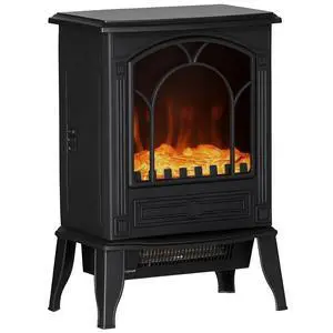 22" Electric Fireplace Stove 750W / 1500W Black | Free Standing Fire Place Heater, Realistic Flame Effect, Overheat Safety Protection 22" Electric Fireplace Stove 750W / 1500W Black | Free Standing Fire Place Heater, Realistic Flame Effect, Overheat Safety Protection