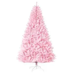 7ft Tall Artificial Christmas Tree 1288 Branches Auto Open Pink | Holiday Décor, Steel Base, Wide Shape 7ft Tall Artificial Christmas Tree 1288 Branches Auto Open Pink | Holiday Décor, Steel Base, Wide Shape