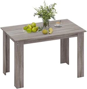 47" Dining Table for 4-6 People Rectangular Wood Effect Light Gray 47" Dining Table for 4-6 People Rectangular Wood Effect Light Gray