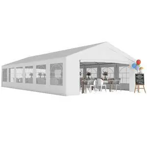 20 x 40 ft Heavy Duty Party Tent Outdoor Gazebo Canopy, White | Wedding Tent, Event Shelter, Carport BBQ, Removable Sidewalls & Windows, Waterproof Canopy, Parties 20 x 40 ft Heavy Duty Party Tent Outdoor Gazebo Canopy, White | Wedding Tent, Event Shelter, Carport BBQ, Removable Sidewalls & Windows, Waterproof Canopy, Parties