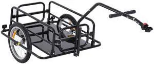 Bike Cargo Trailer Heavy-Duty with Universal Hitch 16" Wheels Black | Bicycle Trailer, Bike Wagon Cart, Foldable Compact Storage, 88 lbs. Capacity Bike Cargo Trailer Heavy-Duty with Universal Hitch 16" Wheels Black | Bicycle Trailer, Bike Wagon Cart, Foldable Compact Storage, 88 lbs. Capacity