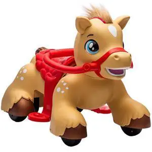 Qaba 12V Ride on Horse Battery Powered Ride on Toy Ages 1.5-3 Years Brown | Interactive Electric Kids Riding Pony, Carrot Toy, Comb, Animal Sounds, Light, Gift for Girls Boys Qaba 12V Ride on Horse Battery Powered Ride on Toy Ages 1.5-3 Years Brown | Interactive Electric Kids Riding Pony, Carrot Toy, Comb, Animal Sounds, Light, Gift for Girls Boys