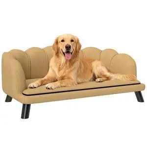 PawHut Velvet Large Dog Couch with Foam Cushion, Soft and Cute Dog Bed with Pearl Design, Pet Sofa for Big and Medium Breeds, Coffee | Soft and Cute Puppy Sofa Bed, Pearl Design PawHut Velvet Large Dog Couch with Foam Cushion, Soft and Cute Dog Bed with Pearl Design, Pet Sofa for Big and Medium Breeds, Coffee | Soft and Cute Puppy Sofa Bed, Pearl Design