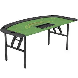 Poker Table Foldable, 72" Portable, 8 Players, 220 LBS, Green Poker Table Foldable, 72" Portable, 8 Players, 220 LBS, Green