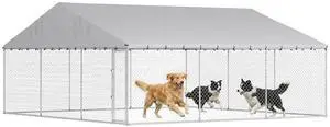 PawHut Outdoor Dog Kennel, 20' x 20' x 10', Waterproof Roof for Large Dogs PawHut Outdoor Dog Kennel, 20' x 20' x 10', Waterproof Roof for Large Dogs