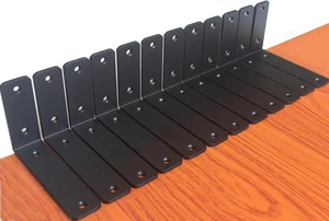20 Pack - L 6" x H 4" x W1.5, 5mm Thick Black L Shelf Bracket, Iron Shelf Brackets, Metal Shelf Brackets, Floating Shelf, Shelf Supports with Screws 20 Pack - L 6" x H 4" x W1.5, 5mm Thick Black L Shelf Bracket, Iron Shelf Brackets, Metal Shelf Brackets, Floating Shelf, Shelf Supports with Screws