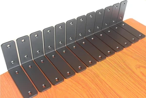 20 Pack - L 5" x H 4" x W1.5, 5mm Thick Black L Shelf Bracket, Iron Shelf Brackets, Metal Shelf Brackets, Floating Shelf, Shelf Supports with Screws 20 Pack - L 5" x H 4" x W1.5, 5mm Thick Black L Shelf Bracket, Iron Shelf Brackets, Metal Shelf Brackets, Floating Shelf, Shelf Supports with Screws