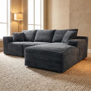 103.9" L-Shape Cloud Modular Sectional Sofa Couch with Chaise, Gray 103.9" L-Shape Cloud Modular Sectional Sofa Couch with Chaise, Gray