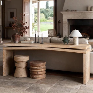 65" Wood Veneer Long Console Table, Farmhouse Entryway Table Behind Couch with Split-Level Silhouette, Accent Sofa Table for Hallway, Living Room, Antique Natural 65" Wood Veneer Long Console Table, Farmhouse Entryway Table Behind Couch with Split-Level Silhouette, Accent Sofa Table for Hallway, Living Room, Antique Natural