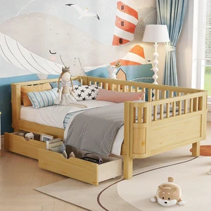 Twin Size Floor Bed with Storage Drawers and High Rails for Kids, Transition Platform Bed with Removable Guardrails Convertible Montessori Bed for Boys Girls,Easy Assembly and MultiFunctional,Natural Twin Size Floor Bed with Storage Drawers and High Rails for Kids, Transition Platform Bed with Removable Guardrails Convertible Montessori Bed for Boys Girls,Easy Assembly and MultiFunctional,Natural