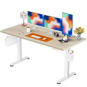 ErGear Height Adjustable Electric Standing Desk, 63 x 28 Inches Sit Stand up Desk, Memory Computer Home Office Desk, Natural ErGear Height Adjustable Electric Standing Desk, 63 x 28 Inches Sit Stand up Desk, Memory Computer Home Office Desk, Natural