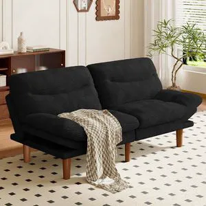 Amada 66" Convertible Futon Sofa Bed Corduroy Loveseat Amada 66" Convertible Futon Sofa Bed Corduroy Loveseat