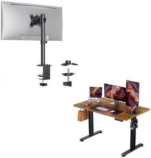 Ergear Monitor Mount and ErGear Height Adjustable Electric Standing Desk Ergear Monitor Mount and ErGear Height Adjustable Electric Standing Desk