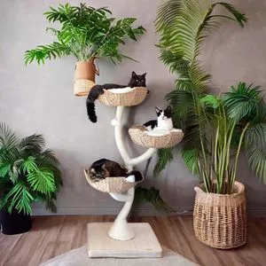 Natural Wood Cat Tree Halloween Wood Scratching Tower Bed Hammock Large Size Cats Perfect Toy Climbing Cat Tree Basket Natural Wood Cat Tree Halloween Wood Scratching Tower Bed Hammock Large Size Cats Perfect Toy Climbing Cat Tree Basket