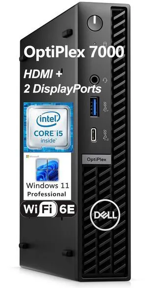 OptiPlex 7000 Mini Desktop Computers, Pro Micro Desktop Business PC, 6-Core i5-12400T, 64GB DDR4 RAM, 2TB PCIe SSD, WiFi 6E, HDMI, 2 DisplayPorts, Windows 11 Pro OptiPlex 7000 Mini Desktop Computers, Pro Micro Desktop Business PC, 6-Core i5-12400T, 64GB DDR4 RAM, 2TB PCIe SSD, WiFi 6E, HDMI, 2 DisplayPorts, Windows 11 Pro