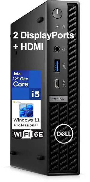 OptiPlex 7020 MFF Mini PC 7000 Business Desktop Computer, 6-Core i5-12500T (Beat i7-11700T), 64GB DDR5 RAM, 4TB PCIe SSD, WiFi6E, 2 DisplayPort + HDMI, Windows 11 Pro OptiPlex 7020 MFF Mini PC 7000 Business Desktop Computer, 6-Core i5-12500T (Beat i7-11700T), 64GB DDR5 RAM, 4TB PCIe SSD, WiFi6E, 2 DisplayPort + HDMI, Windows 11 Pro