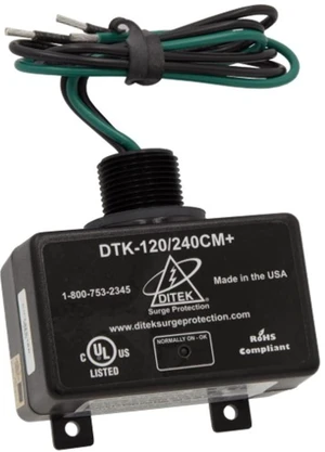 DITEK DTK-120/240CM+ Surge ARRESTOR, Parallel Protector, Multi-Purpose, NEMA 4X, UL1449 Listed, SPD, Type 1, 2W(+G), 120/240VAC DITEK DTK-120/240CM+ Surge ARRESTOR, Parallel Protector, Multi-Purpose, NEMA 4X, UL1449 Listed, SPD, Type 1, 2W(+G), 120/240VAC