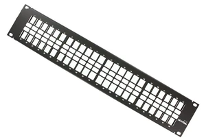 Leviton 49255-H48 QuickPort Flat Panel, 48-Port, 2RU, Cable Management Bar Included , Black Leviton 49255-H48 QuickPort Flat Panel, 48-Port, 2RU, Cable Management Bar Included , Black