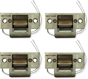 Seco-Larm SD-991A-D1Q Pack of 4 Mini No-Cut Electric Door Strikes; Indoor Use, Converts Cylindrical Lock Sets Into an Electronic Access-Controlled Locking System, Stainless Steel Keeper Seco-Larm SD-991A-D1Q Pack of 4 Mini No-Cut Electric Door Strikes; Indoor Use, Converts Cylindrical Lock Sets Into an Electronic Access-Controlled Locking System, Stainless Steel Keeper