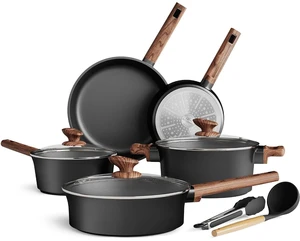 DishDelight 10PCS Ceramic Pots and Pans Set, Kitchen Induction Cookware Set DishDelight 10PCS Ceramic Pots and Pans Set, Kitchen Induction Cookware Set