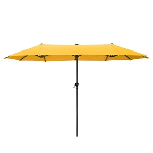 13 ft Large Double-Sided Patio Umbrella, Outdoor Umbrella, Gold Yellow 13 ft Large Double-Sided Patio Umbrella, Outdoor Umbrella, Gold Yellow