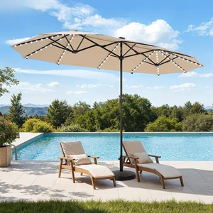 HERA'S PALACE 13 ft Patio Umbrella with 120 LED Solar Lights Double Sided Outdoor Umbrella for Patio 8 Colors Changing Table Umbrella Outdoor Patio for Garden Pool HERA'S PALACE 13 ft Patio Umbrella with 120 LED Solar Lights Double Sided Outdoor Umbrella for Patio 8 Colors Changing Table Umbrella Outdoor Patio for Garden Pool
