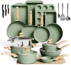 DishDelight Pots and Pans Set Non Stick, Induction Kitchen Cookware Sets DishDelight Pots and Pans Set Non Stick, Induction Kitchen Cookware Sets