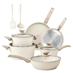 DishDelight Kitchen Pots and Pans Set, 12 Piece Cookware Sets Non Stick DishDelight Kitchen Pots and Pans Set, 12 Piece Cookware Sets Non Stick