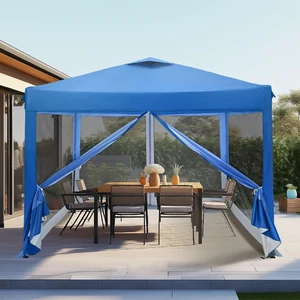 10x10ft Pop Up Canopy Tent Event Shade with Mosquito Nettings 10x10ft Pop Up Canopy Tent Event Shade with Mosquito Nettings