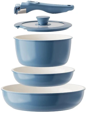 Redchef Ceramic Cookware Set, Removable Handle Pots and Pans Non-Stick, Rv Cookware Set, Non-Toxic Pots and Pans Set No PFAS, PTFE, PFOA, Detachable Pots and Pans, Dishwasher & Oven Safe(Blue) Redchef Ceramic Cookware Set, Removable Handle Pots and Pans Non-Stick, Rv Cookware Set, Non-Toxic Pots and Pans Set No PFAS, PTFE, PFOA, Detachable Pots and Pans, Dishwasher & Oven Safe(Blue)