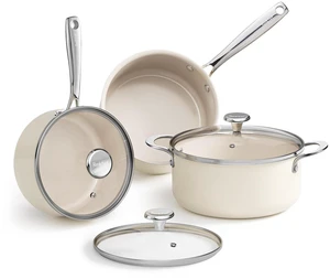 Redchef Stock Pot Set with Lid 5Qt, Ceramic Saucepan Set 2.5/3.5Qt, Induction Cooking Pot Set, Nonstick Cookware Set For Stoves, Even Heat, Stay-Cool Handle, Oven/Dishwasher Safe, PFAS Free (Beige) Redchef Stock Pot Set with Lid 5Qt, Ceramic Saucepan Set 2.5/3.5Qt, Induction Cooking Pot Set, Nonstick Cookware Set For Stoves, Even Heat, Stay-Cool Handle, Oven/Dishwasher Safe, PFAS Free (Beige)