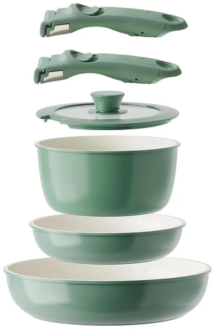 Ceramic Pots and Pans Set Non Stick, Nonstick Kitchen Cookware Sets, Non Toxic Pots and Pans Set Non Stick, PFAS PFOA & PTFE Free, Detachable Handle Pots and Pans 6 Piece, RV Cookware (Green) Ceramic Pots and Pans Set Non Stick, Nonstick Kitchen Cookware Sets, Non Toxic Pots and Pans Set Non Stick, PFAS PFOA & PTFE Free, Detachable Handle Pots and Pans 6 Piece, RV Cookware (Green)