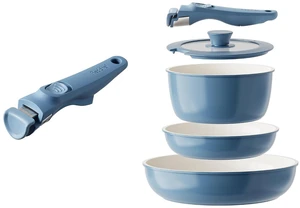 Redchef 6pcsCeramic Cookware Set, Removable Handle Pots And Pans Non Stick, Rv Cookware Set, Non Toxic Pots And Pans Set No PFAS & PTFE & PFOA, Detachable Pots And Pans, Dishwasher & Oven Safe (Blue) Redchef 6pcsCeramic Cookware Set, Removable Handle Pots And Pans Non Stick, Rv Cookware Set, Non Toxic Pots And Pans Set No PFAS & PTFE & PFOA, Detachable Pots And Pans, Dishwasher & Oven Safe (Blue)