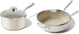 Redchef Ceramic Saucepan 2.5QT, Nonstick Deep Frying Pan 5QT, Stay-Cool Handle & Lid, Non Toxic Ceramic Cooking Pan, Dishwasher & Oven Safe, PFAS PFOA & PTFE Free Redchef Ceramic Saucepan 2.5QT, Nonstick Deep Frying Pan 5QT, Stay-Cool Handle & Lid, Non Toxic Ceramic Cooking Pan, Dishwasher & Oven Safe, PFAS PFOA & PTFE Free