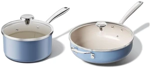Redchef Nonstick Ceramic Sauce Pan With Lid, 3.5QT Small Cooking Pot,Nonstick Deep Frying Pan 5QT, Stay-Cool Handle & Lid, Dishwasher & Oven Safe, Non Toxic,PFAS,PFOA & PTFE Free(Blue Redchef Nonstick Ceramic Sauce Pan With Lid, 3.5QT Small Cooking Pot,Nonstick Deep Frying Pan 5QT, Stay-Cool Handle & Lid, Dishwasher & Oven Safe, Non Toxic,PFAS,PFOA & PTFE Free(Blue