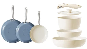 Redchef Ceramic Pots and Pans Set Non Stick, Nonstick Kitchen Cookware Sets, Non Toxic Pots and Pans Set Non Stick, PFAS PFOA & PTFE Free, Nonstick Frying Pans Set, Ceramic Pan Skillet, RV Cookware Redchef Ceramic Pots and Pans Set Non Stick, Nonstick Kitchen Cookware Sets, Non Toxic Pots and Pans Set Non Stick, PFAS PFOA & PTFE Free, Nonstick Frying Pans Set, Ceramic Pan Skillet, RV Cookware