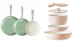 Redchef Ceramic Pots and Pans Set Non Stick, Nonstick Kitchen Cookware Sets, Non Toxic Pots and Pans Set Non Stick, PFAS PFOA & PTFE Free, Nonstick Frying Pans Set, Ceramic Pan Skillet, RV Cookware Redchef Ceramic Pots and Pans Set Non Stick, Nonstick Kitchen Cookware Sets, Non Toxic Pots and Pans Set Non Stick, PFAS PFOA & PTFE Free, Nonstick Frying Pans Set, Ceramic Pan Skillet, RV Cookware